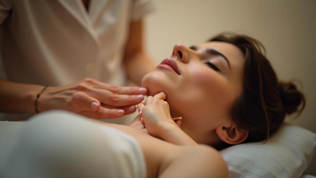 Heilpraktiker bei Akupunktur-Behandlung mit Patientem, entspannte Atmosphäre