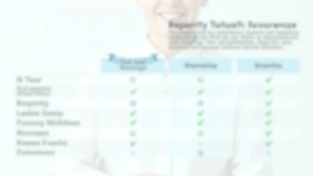 Tabelle mit drei Zahnversicherungs-Tarifklassen und deren Leistungsumfang nebeneinander