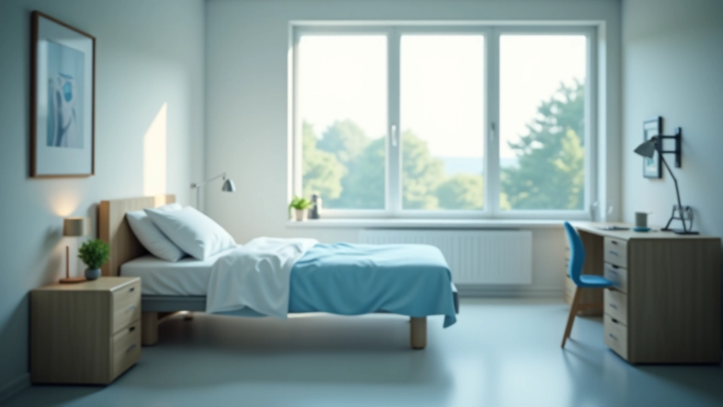 Patientenkomfort im Krankenhaus — ruhiger Ruhebereich mit angenehmer Beleuchtung und personalisierten Einrichtungen